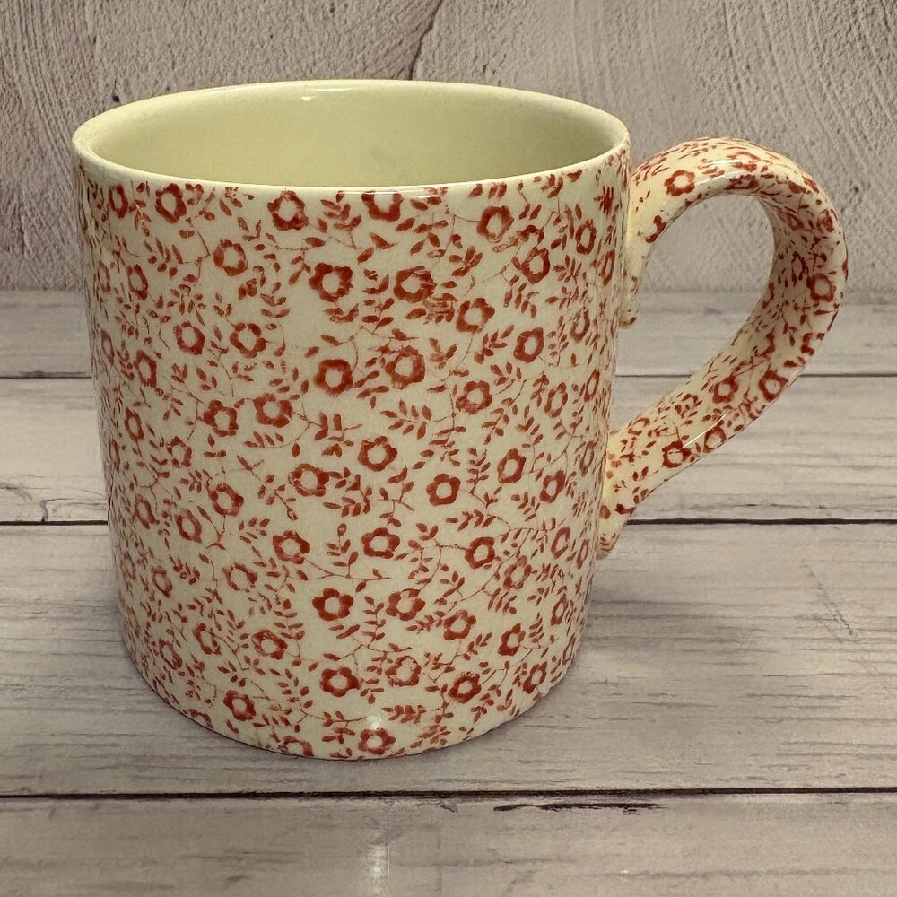 Burleigh Felicity Staffordshire England Coffee Mug Pink/White Floral(SKU: 219MI)